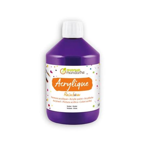 Image sur Peinture acrylique mate Rainbow 500 ml violet